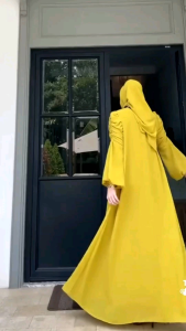 .. promo Gamis Terbaru 2024 Kekinian Bahan Ceruty Babydoll Premium Adem dan Lembut Baju Wanita Yasmin