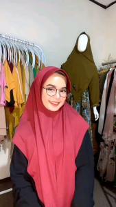 HIJAB SEGITIGA PET JERSEY PREMIUM/HIJAB SEGITIGA PAD INSTAN/HIJAB INSTAN