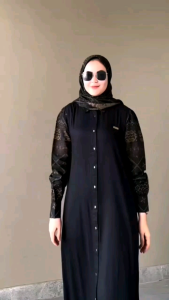 gamis set krudung motif Jelita bahan rayon diamond mix rayon twill origin Gamis set hijab terbaru Gamis syari full set krudung