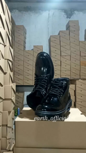 sepatu pdh pria tali dan resleting kilap dan doff jatah TNI polri scurity satpam
