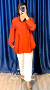 Cantika Top Linen - Kemeja Linen Pocket - Atasan Baju Wanita