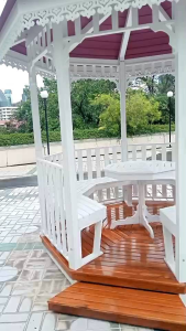 ศาลาไม้สักทองทรงแปดเหลี่ยม