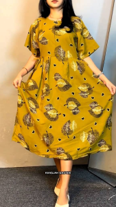 Daster Busui Friendly Resleting Depan – Rayon Premium Adem Motif Cantik