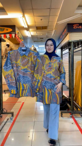 Baju Batik Tunik | Batik Couple Elegan | Batik Sarimbitan | Seragam Batik Guru | Bahan Katun Solo Lapisan Furing Trikod