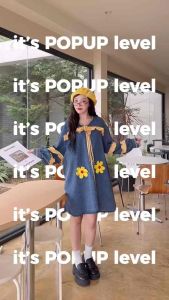 เดรสยีนส์วินเทจสุดเก๋ สายแฟต้องมี! ดีไซน์แต่งดอกไม้ฟรุ้งฟริ้ง งานเย็บละเอียด ใส่แล้วน่ารักสุดๆ