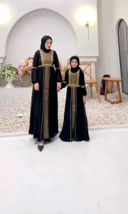 [Abaya Islami] Abaya Turkey Ameera Serimbit Ibu dan Anak Double Ceruty Premium Original