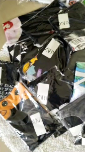 เสื้อยืดงาน ป้าย Zara ทางโอเวอร์ไซส์ อกหน้าผ้าก่อนยืด 44 ลดราคา