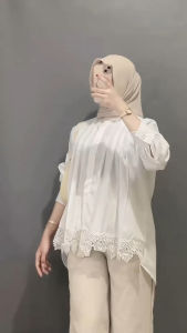 Jemma Basic Blouse Kemeja Wanita Renda Atasan Wanita