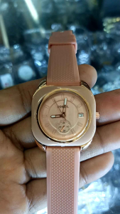 JAM Tangan Casual Strap Tali Rubber TGL Aktif Wanita Diameter 32 mm (Andre What 97)