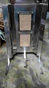 Lò nướng thịt bánh mì Doner Kebab Thổ Nhĩ Kỳ loại 2 họng đốt chạy điện 220v