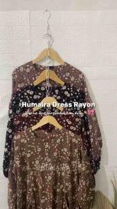 Nayara Gamis Rayon Motif Series-Dress Wanita Dewasa Terbaru Kekinian-Baju Muslimah Simpel