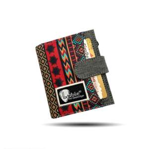 LUBIE Dompet Lipat Mini Wanita Kanvas Poliester Plower