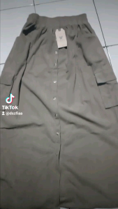 Rok Kargo Saku Samping Panjang Midi Kordoroy / Rok Wanita Tebal Kekinian Variasi Kancing Karet Nyaman rok span