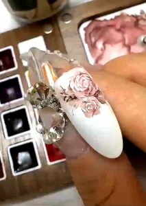 Set màu nước dạng nén Vinimay 36 màu hộp gỗ màu sơn vẽ móng tay nail đậm đặc chuẩn màu