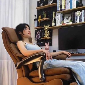 เก้าอี้นวดไฟฟ้าหนังแท้ เก้าอี้คอมพิวเตอร์ นั่งสบาย รองรับการนั่งนาน เก้าอี้สำนักงาน เก้าอี้พนักพิง เก้าอี้ปรับเอนนอน เก้าอี้โซฟา