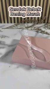 [ISI 144 PCS] Sendok Bebek Bening Murah / Sendok Makan Plastik Sekali Pakai / Sendok Nasi Kotak Trans Transparan