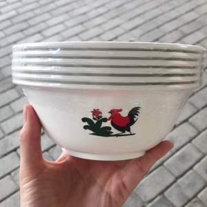 Mangkok Ayam Jago isi 6 pcs | Mangkok Bakso Anti Pecah | Mangkok Plastik Murah