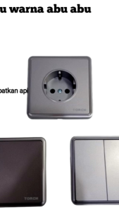 Saklar Torch Abu-abu Inbow / Sakelar Lampu dan stop kontak kuningan asli