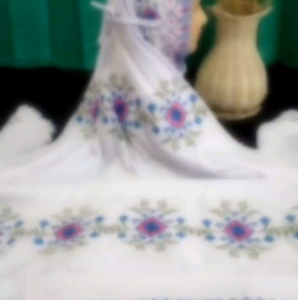 (COD) Mukena Dewasa Terusan/Lajuran Polino Motif Bordir Bunga Salvia Cantik Bahan Adem