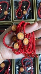 VÒNG TAY CHÚ LĂNG NGHIÊM CHỈ ĐỎ ĐÁ CHU SA