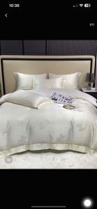 ชุดผ้าปูที่นอน+ผ้านวมผ้าแพร เกรดพรีเมี่ยม ขนาด6ฟุต(ครบเซ็ท 6ชิ้น) เนื้อผ้าคุณภาพดี เรียบสวย หรูหรา ผ้านุ่ม ลื่น เย็นสบาย