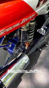 KNALPOT FIZ R STANDAR RACING MODEL PEPET/SIRIP COPY AHM VND GEMBUNG HITAM TAMENG ORIGINAL DPL MUFFLER