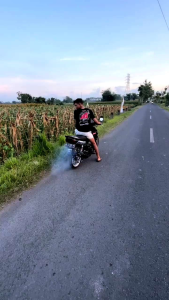 KENALPOT FIZ R STANDAR RACING GEMBUNG HITAM TAMENG ORIGINAL DPL RACING MUFFLER