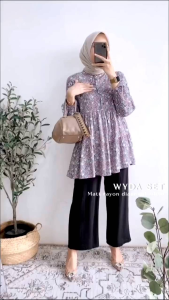 Wida Set Rayon Diamond Premium Celana Crinkle Airflow