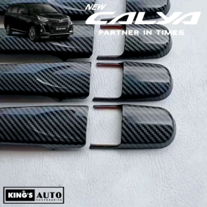 Paket Cover Door Handle Pintu Toyota Calya Carbon Glossy