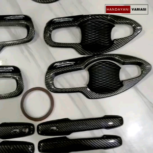 Paket Cover Handle Outer Pintu Tank Karbon Daihatsu Xenia 2022 & 2024