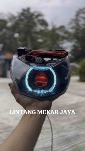 Reflektor lampu depan SUPRA FI 2015 biled MATRIX X1 ukuran 45 inccahaya biled asli