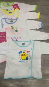 Combo 5 Bộ Dài Tay Cotton Cho Bé Sơ Sinh Vải Thun Cotton 100% | Bộ Quần Áo Dài tay cài lệch cho bé trai bé gái sơ sinh 0-9kg