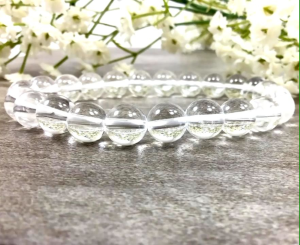 GELANG ENERGI BATU KRISTAL KUARSA BENING 10MM