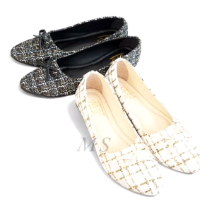 MS Flatshoes Wanita Sepatu Balet Wanita Sol Karet Slip on