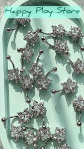 วัสดุเสริมความสวย จิวสะดือสแตนเลสแท้ (ก้านสั้น) Happy Ploy Store