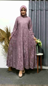 gamis brukat gamis pesta bisa buat seragaman ada ukuran dari m.l.xl.xxl.xxxl free masker