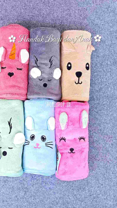Handuk Bayi Microfiber Halus Lembut Premium Handuk Bayi dan Anak 100x50 Cm