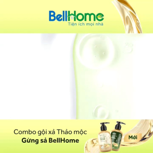 Dầu xả thảo mộc gừng sả 500ml bellhome dưỡng ẩm ngăn ngừa tóc trẻ ngọn gẩy rụng kích mọc tóc nhanh