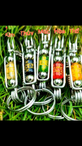 Móc Khóa Xe Inox 308 Phong Thủy(Kim-Thủy-Mộc-Hỏa-Thổ)