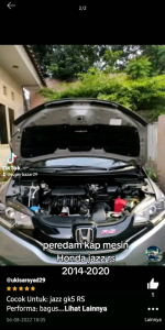 Honda jazz RS gk5 2015-2018 peredam panas kap mesin mobil