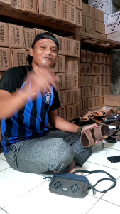 Sandal Kulit Saman Japit TbT