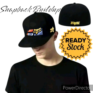 Topi Pria Snapback Hip-hop Built up/Build up Bahan Tebal Logo Bordir Sport Racing Outdoor
