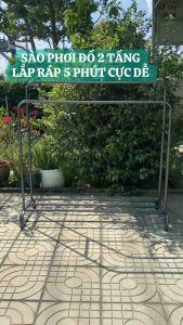 SÀO PHƠI ĐỒ 2 TẦNG CAO CẤP SẮT DÀY SIÊU BỀN CHỊU LỰC TỐT