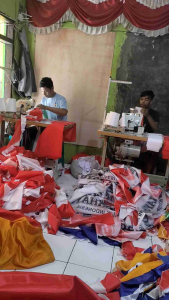 20pcs Aksesoris Kemerdekaan Hut Ri bendera rawis agustusan 100mpoliester peles