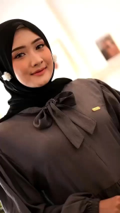 Gamis Tali Kerah Resleting Depan Gamis Kekinian Hijaber Gamis Murah