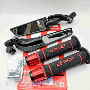 Paket 3in1 Handgrip RCB HG55 Original + Spion Winglet Matic + Jalu Stang Racing Universal