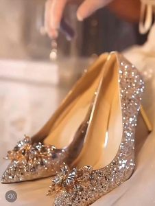 Ready Stock New Butterfly Women Wedding Shoe/Bridal Shoe/Kasut Nikah/Kasut Kahwin