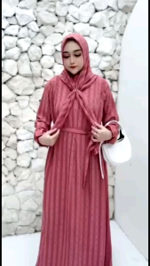 DRESS URAGIRI MOTIF SET HIJAB PREMIUM VIRAL TERLARIS