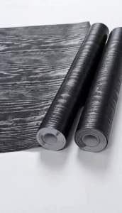 [SG STOCK] Thick Black Wood Grain Wallpaper 60cmx3m Waterproof Peel and Stick for Cabinet Table Door Renovation Self Adhesive Waterproof Wall Sticker DIY Upgrade