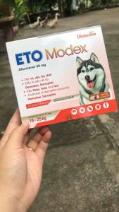 [1viên có hộp] Eto Modex 10-25kg giúp hết ve bọ chét bọ nhảy trên chó.
